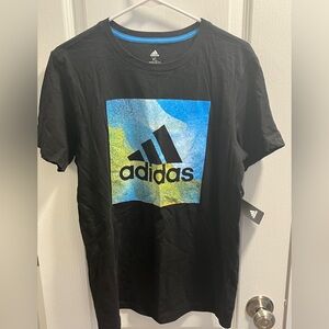 Adidas Black and Blue Short Sleeve Tees